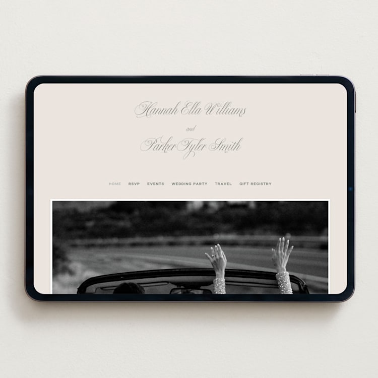 "Let's Say I Do" - Wedding Website in Ivory by Petra Kern - Desktop Design