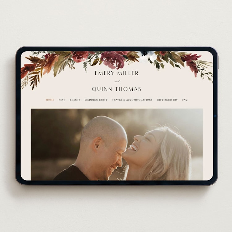 "poetique" - Wedding Website in Autumn by Kate Ahn - Desktop Design