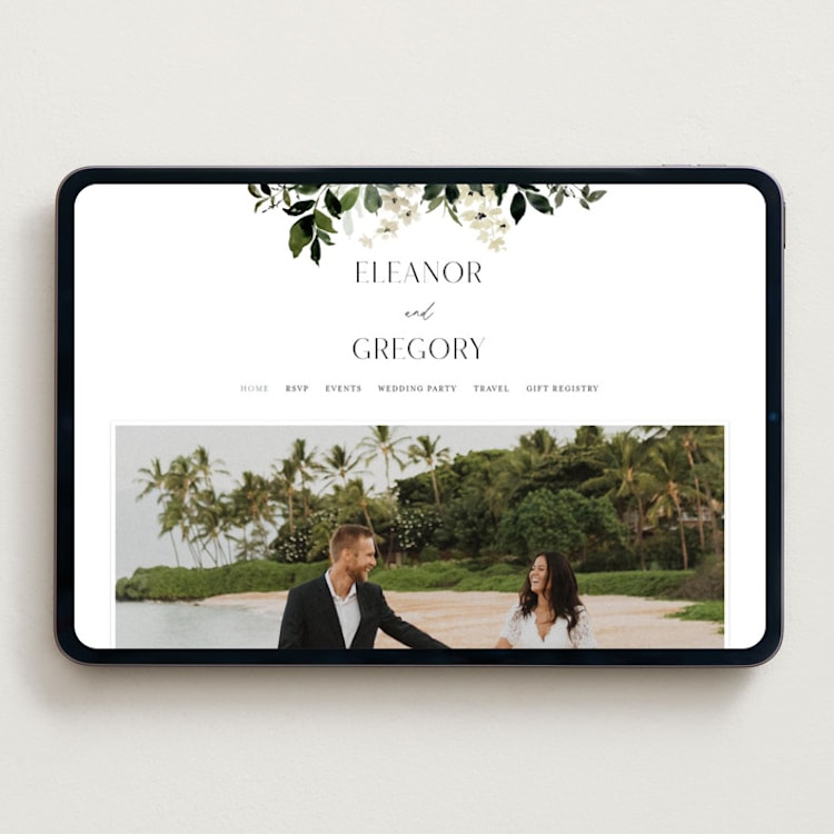 "Grove" - Wedding Website in Meadow by Everett Paper Goods - Desktop Design