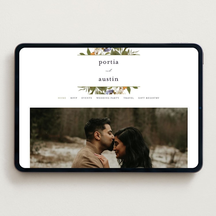 "Pressed Garden" - Wedding Website in Fall by Grace Kreinbrink - Desktop Design
