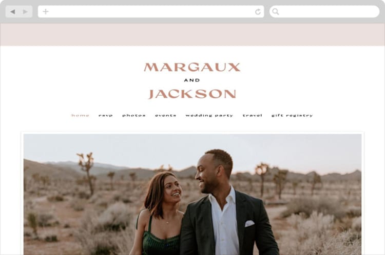 "margaux" - Wedding Website in Sand by Lindsay Stetson Thompson - Desktop Design