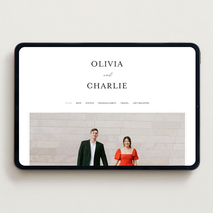 "Floral Cascade" - Wedding Website in Alpine by Pixel and Hank - Desktop Design
