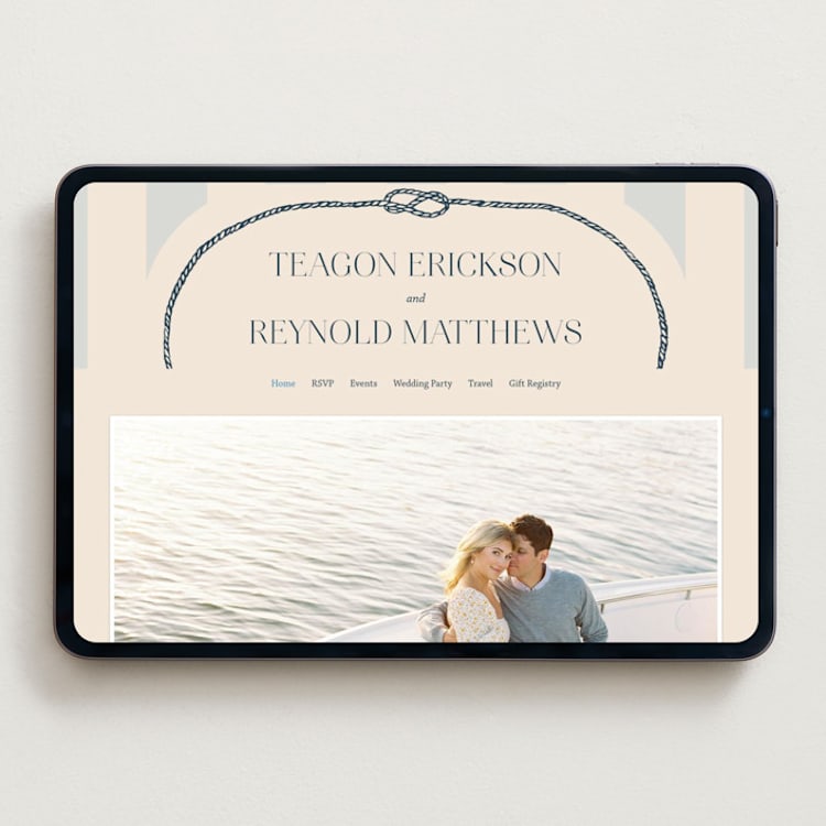 "nautical nuptials" - Wedding Website in Sea Breeze by Rebecca Durflinger - Desktop Design