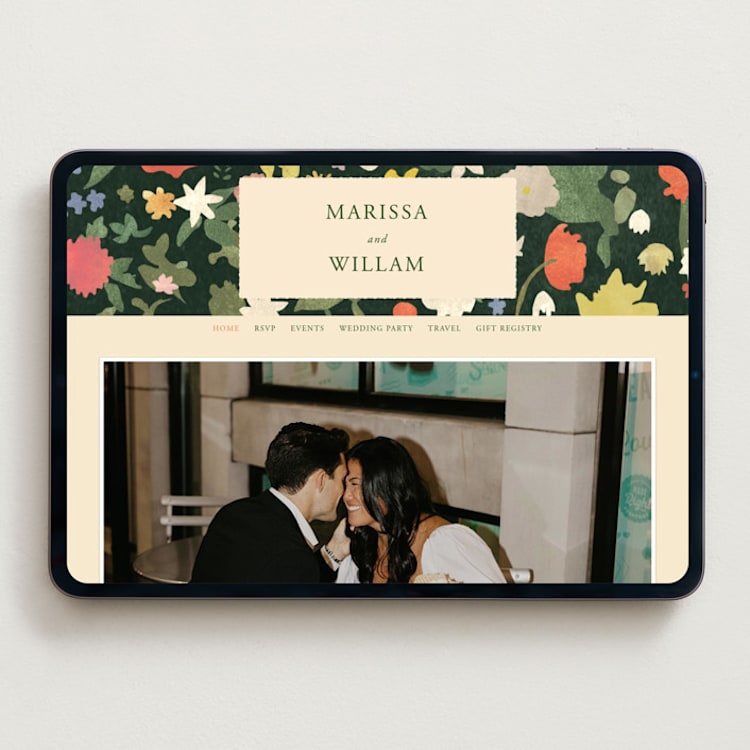 "all the flowers of the world" - Wedding Website in Garden by Sumak Studio - Desktop Design