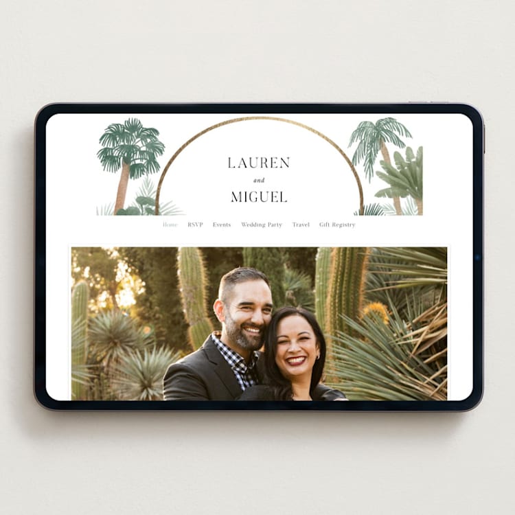 "The Greenhouse" - Wedding Website in Seagreen by Elly - Desktop Design