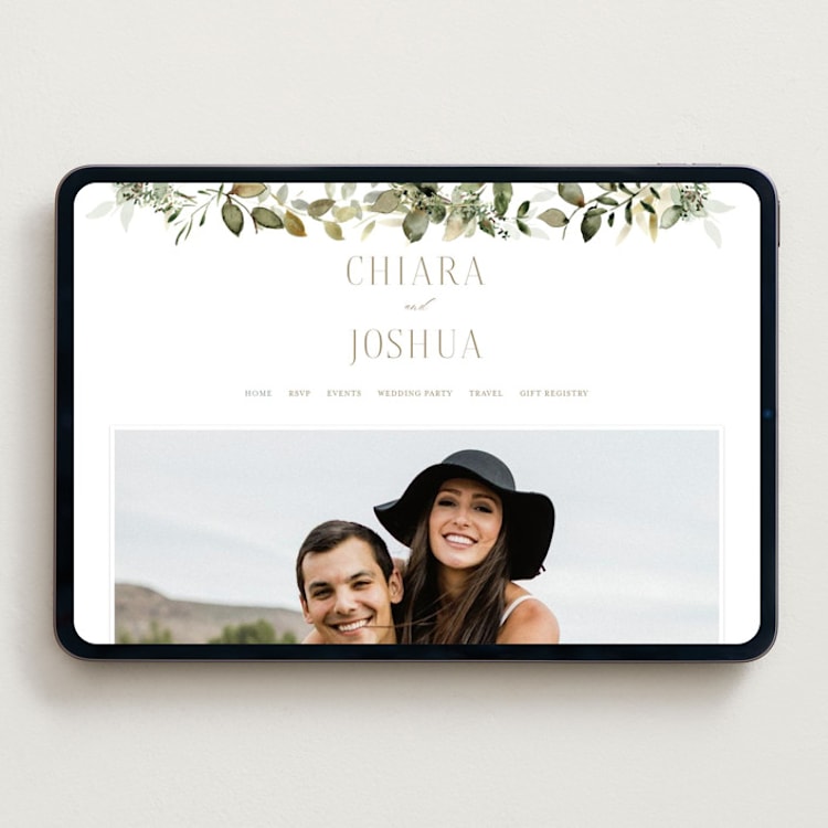 "Lovely" - Wedding Website in Moss by Petra Kern - Desktop Design