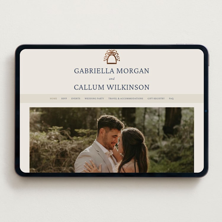 "Equestrian" - Wedding Website in Midnight by Sam Dubeau - Desktop Design