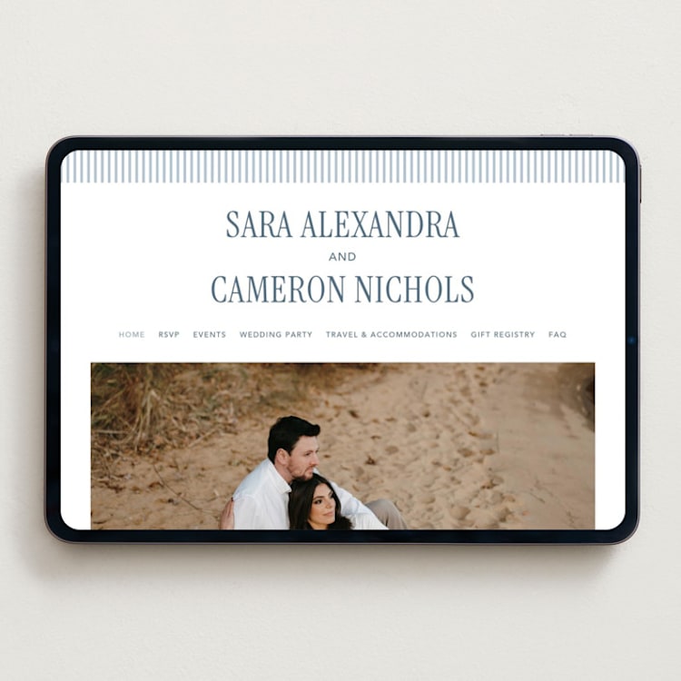 "Seashore" - Wedding Website in Coast by Kelly Schmidt - Desktop Design