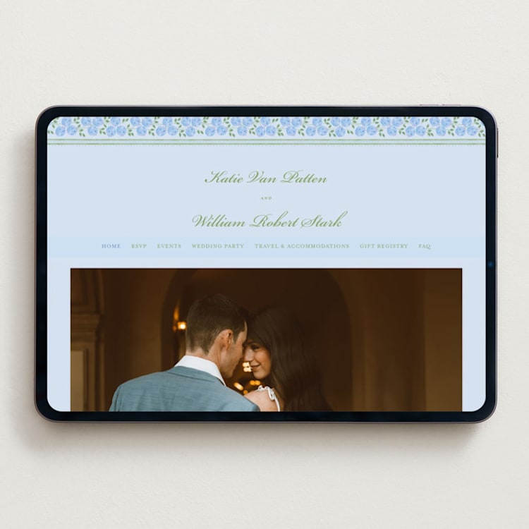 "Hydrangea Vines" - Wedding Website in Coastal by Madhvi Samimi - Desktop Design