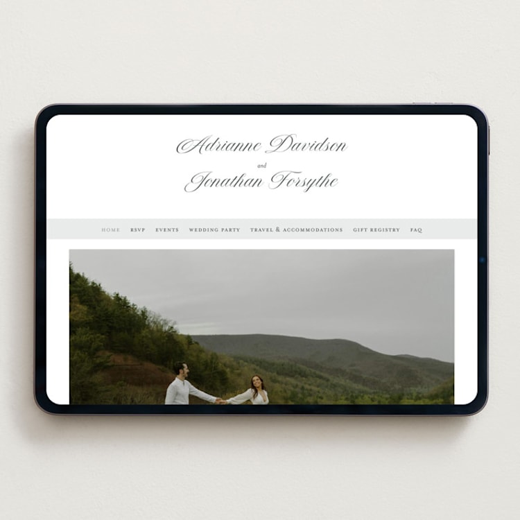 "Together Always" - Wedding Website in Chiffon by Eric Clegg - Desktop Design