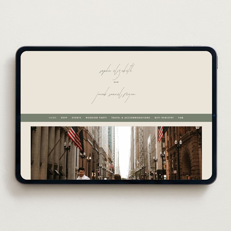 "True North" - Wedding Website in Olive You More by Design Lotus - Desktop Design