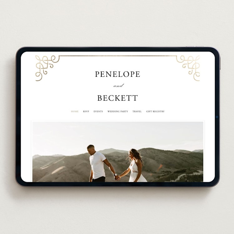 "Intertwined" - Wedding Website in Pearl by Janean Hinger - Desktop Design