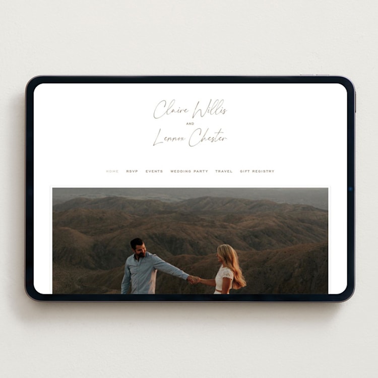 "Full Photo" - Wedding Website in Chiffon by Orasie - Desktop Design