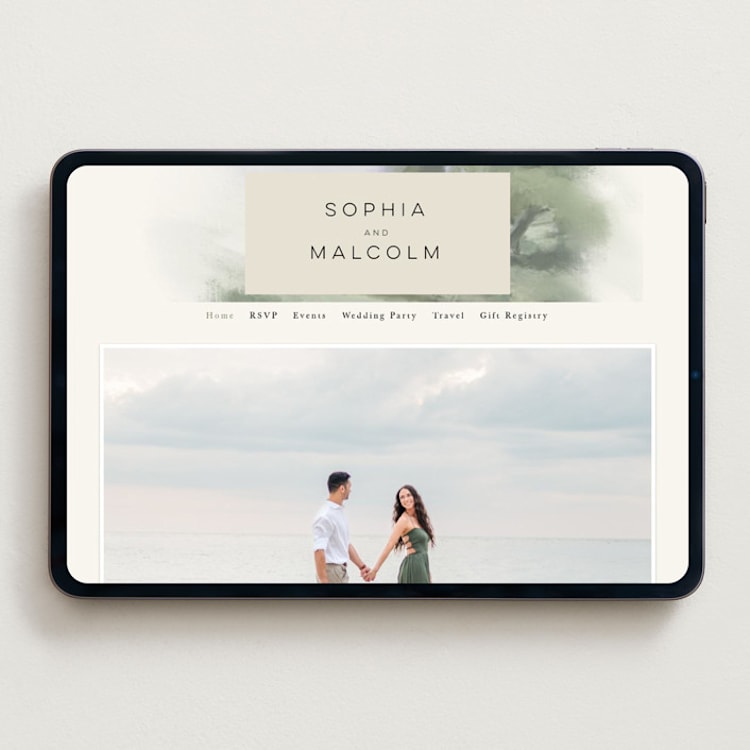 "Hillside" - Wedding Website in Moss by Hannah Williams - Desktop Design