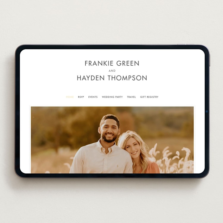 "Colorfield" - Wedding Website in Buttercup by Snow and Ivy - Desktop Design