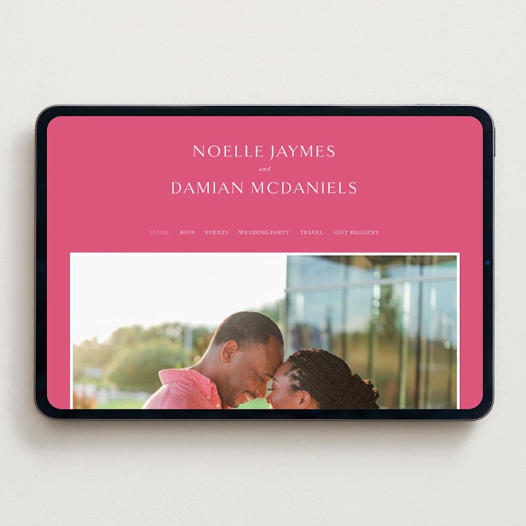 "Everlasting" - Wedding Website in Carnation by Jennifer Postorino - Desktop Design
