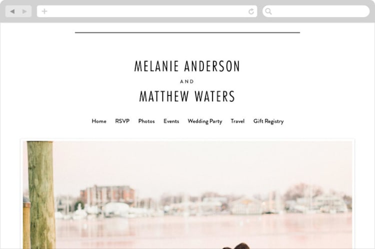 "Between the Lines" - Wedding Website in Blazer by Fine and Dandy Paperie - Desktop Design