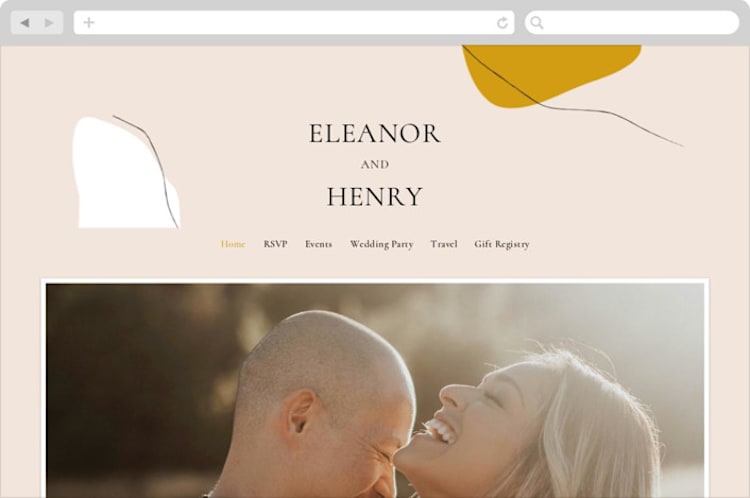 "Trust" - Wedding Website in Ochre by Wendy Chung - Desktop Design