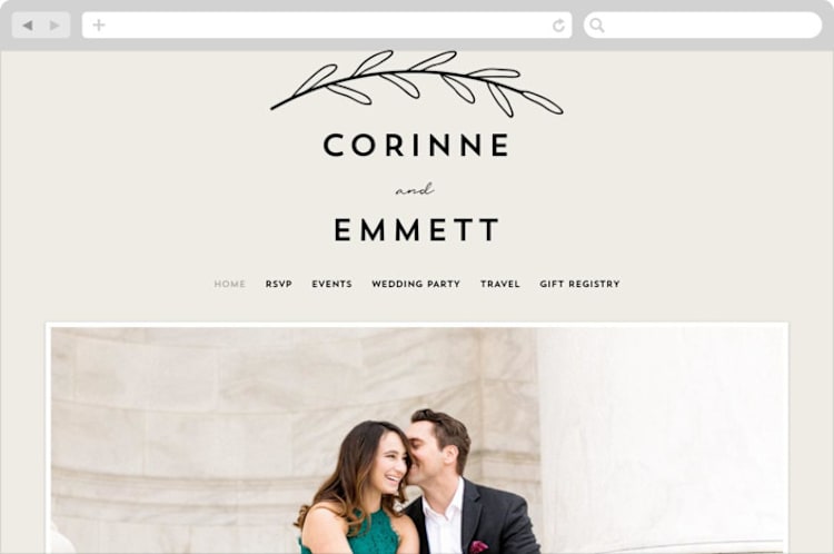 "Connect" - Wedding Website in Almond by Brianne Larsen - Desktop Design