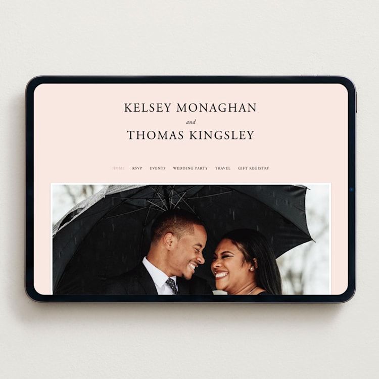 "Story Line" - Wedding Website in Petal by Kimberly FitzSimons - Desktop Design