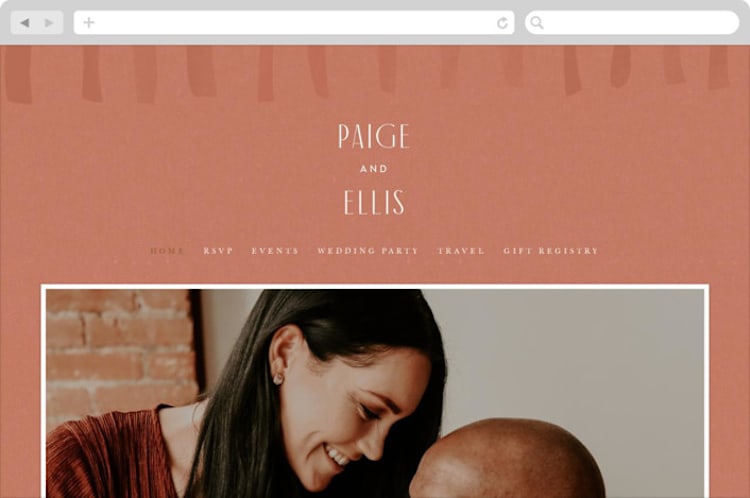 "Echo" - Wedding Website in Rust by Jennifer Wick - Desktop Design