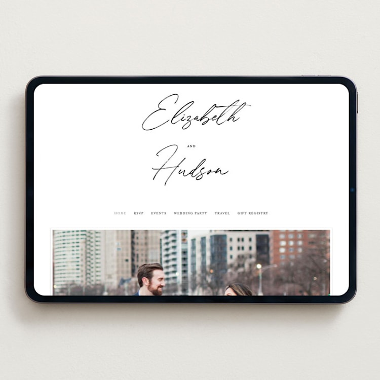 "Macaron" - Wedding Website in Snow by Nicoletta Savod - Desktop Design