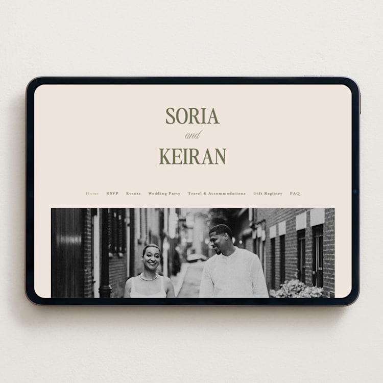 "Soria" - Wedding Website in Meadow by Melanie Kosuge - Desktop Design