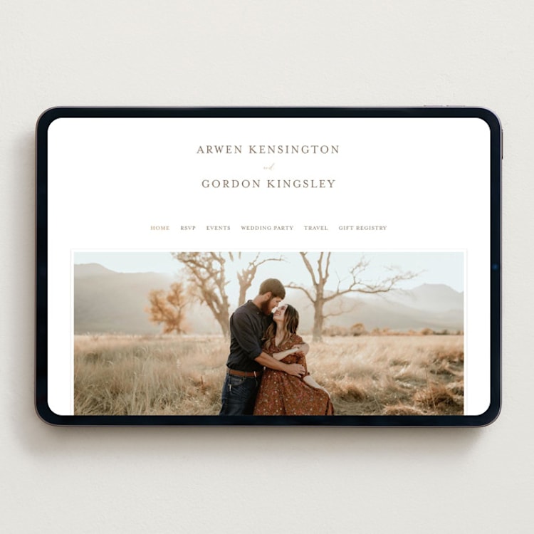 "Kouignette" - Wedding Website in Chiffon by chocomocacino - Desktop Design