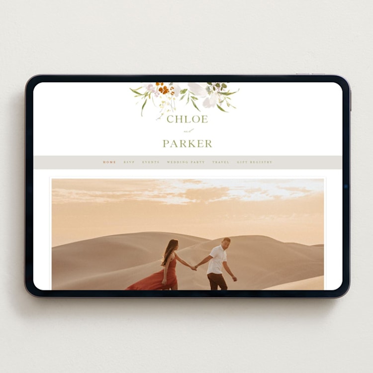 "Meadow Burst" - Wedding Website in Meadow by Grace Kreinbrink - Desktop Design