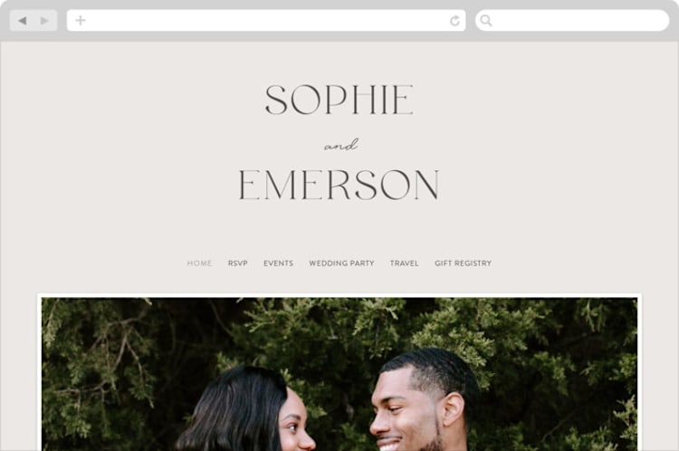 "classic names" - Wedding Website in Ivory by Susan Asbill - Desktop Design