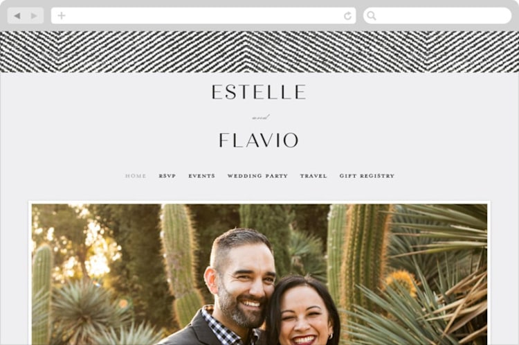 "Elegant Ethno" - Wedding Website in Noir by FRANI - Desktop Design