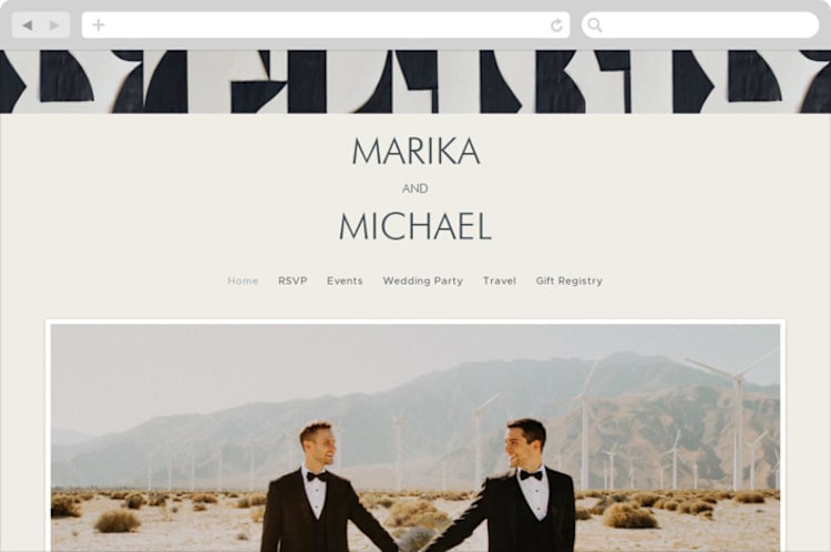 "Modern Marriage" - Wedding Website in Cream by cyrille gulassa - Desktop Design
