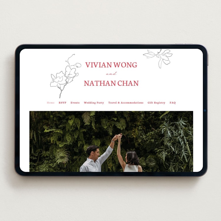"simply happy" - Wedding Website in Poppy by Deborah Chou - Desktop Design