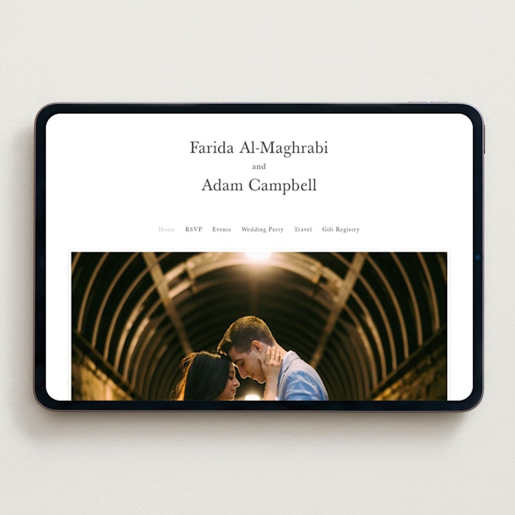 "Westin" - Wedding Website in Soft Black by Hudson meet Rose - Desktop Design