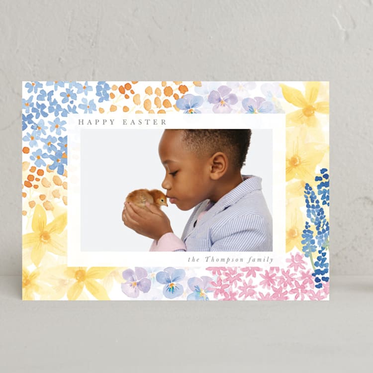 "Easter Meadow" - Easter Photo Cards in Periwinkle by frau brandt - Front