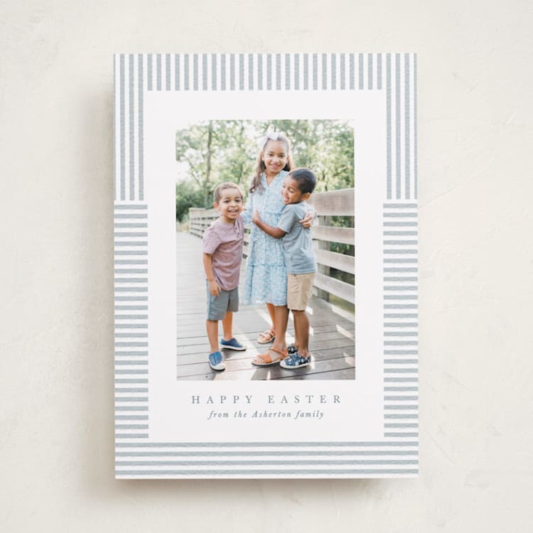 "Spring stripe" - Easter Photo Cards in Sky by Lea Delaveris - Front