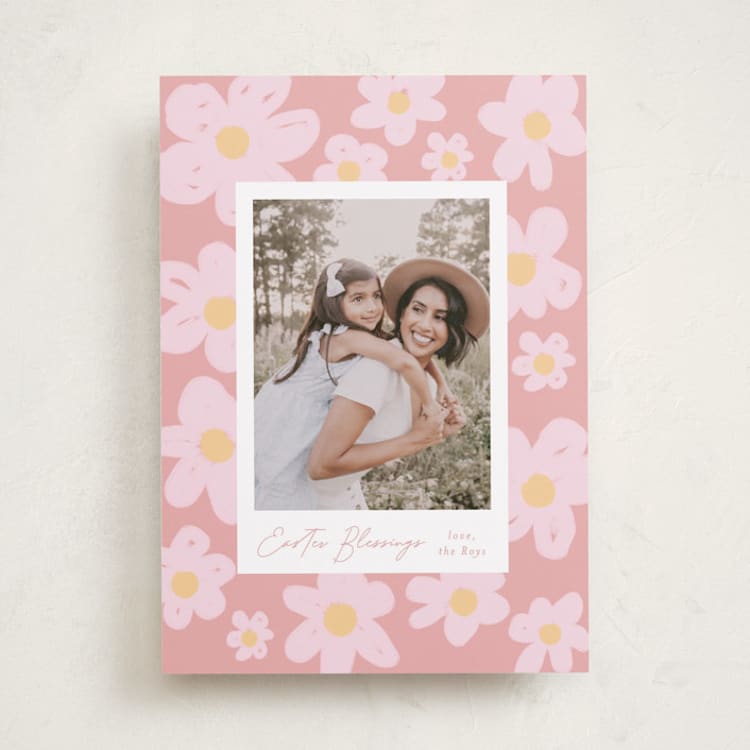 "Bay" - Easter Photo Cards in Peony by Annie Shapiro - Front