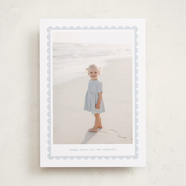 "Scalloped Easter" - Easter Photo Cards in Hydrangea by Alexandra Cohn - Front