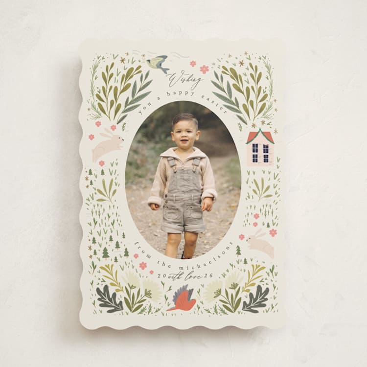"Easter Village" - Easter Photo Cards in Sand by Hannah Williams - Front