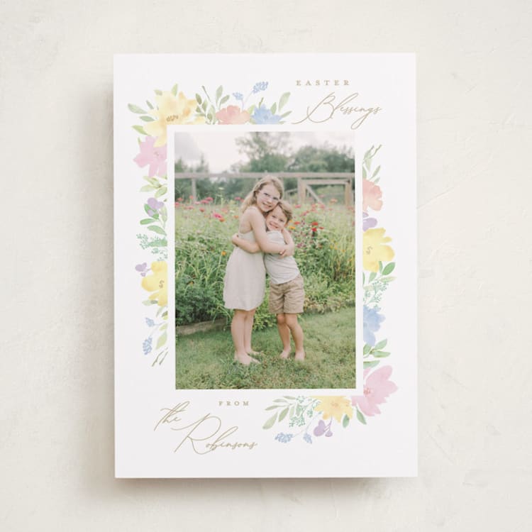 "Easter Florals" - Easter Photo Cards in Lily by Creo Study - Front