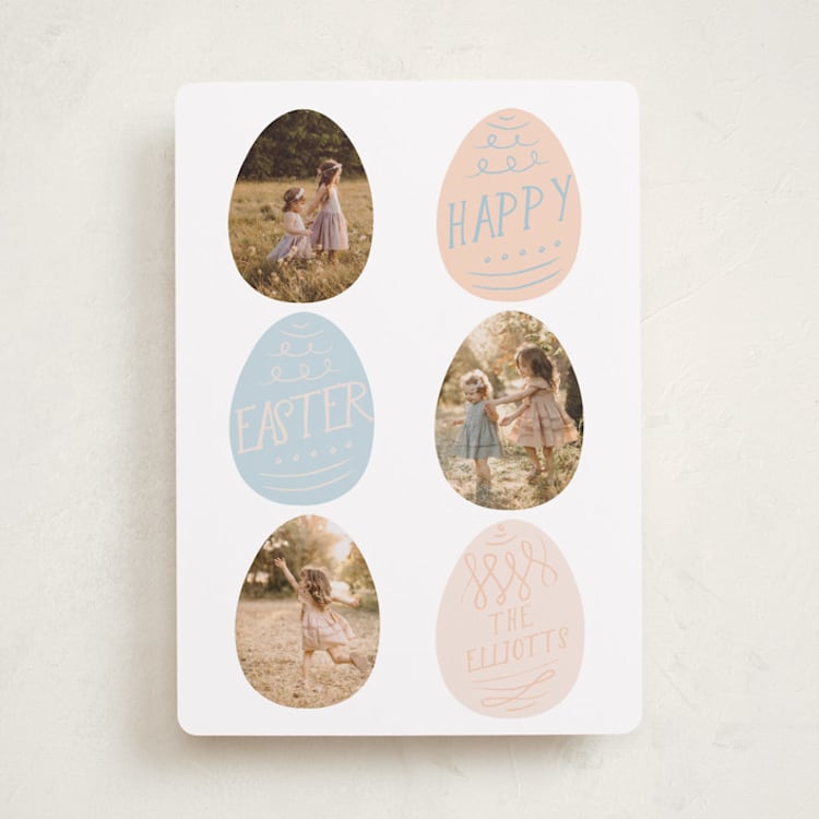 "Vintage Easter" - Easter Photo Cards in Peach by Angela Thompson - Front