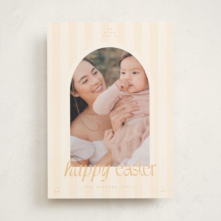 "Stripes" - Easter Photo Cards in Sunshine by Blustery August - Front