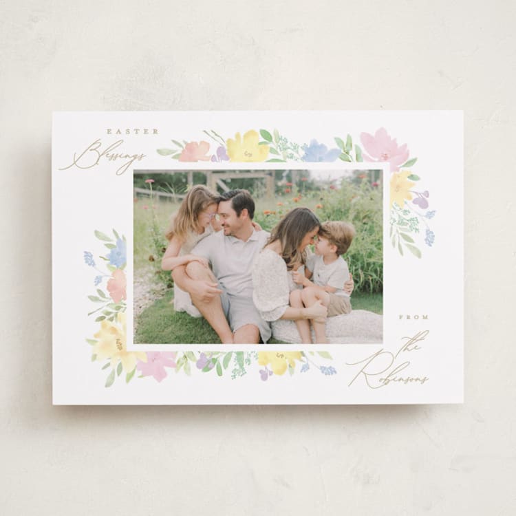 "Easter Florals" - Easter Photo Cards in Lily by Creo Study - Front