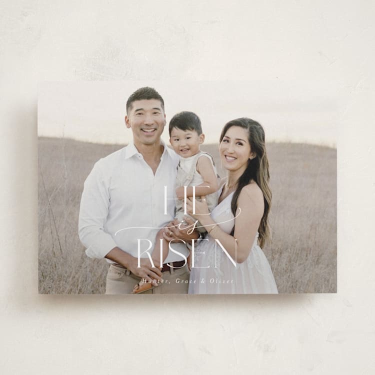 "Pure Simplicity" - Easter Photo Cards in Snow by Nicoletta Savod - Front