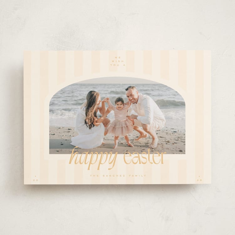 "Stripes" - Easter Photo Cards in Sunshine by Blustery August - Front