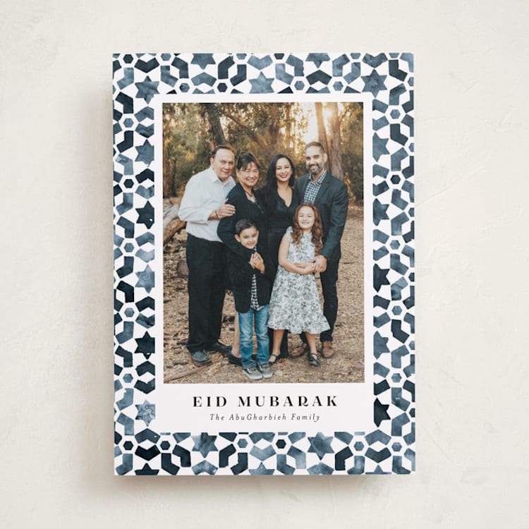 "Painted Tiles" - Eid Cards in Ocean by Jackie Crawford - Front