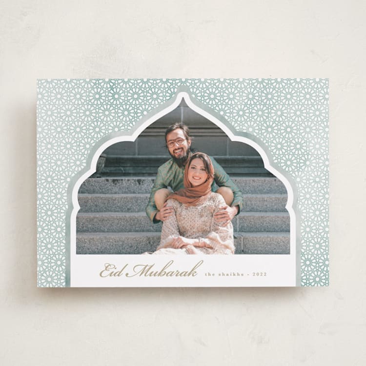 "Mosque window" - Eid Cards in Grass by Creo Study - Front