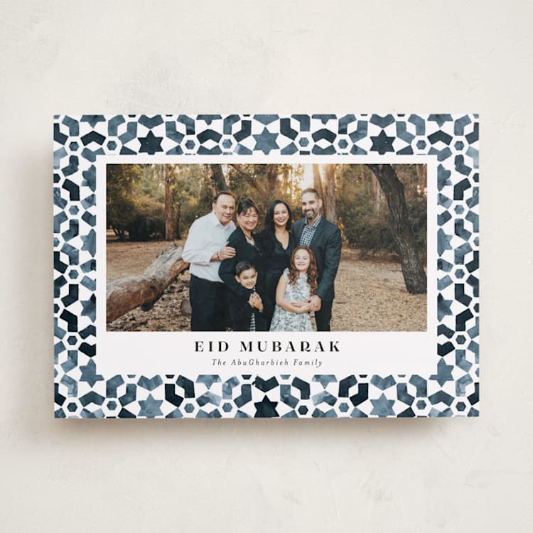 "Painted Tiles" - Eid Cards in Ocean by Jackie Crawford - Front