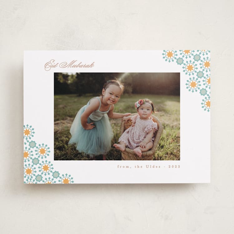 "Patterned" - Eid Cards in Neel by Creo Study - Front
