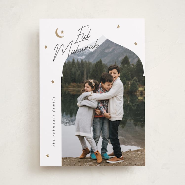 "Blessed" - Eid Cards in Golden by Angela Garrick - Front